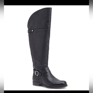 SOLD SOLD SOLD  Black Leather Womens  Over The Knee Botfort Riding Boots.